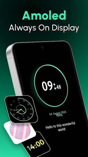 항상 디스플레이 디지털 시계 PC