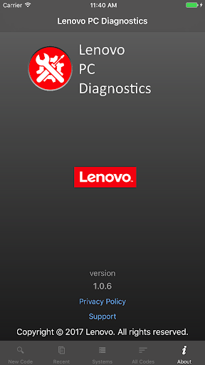 Lenovo PC Diagnostics 2.0 PC