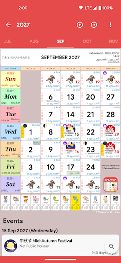 komputer Malaysia Calendar - Calendar2U