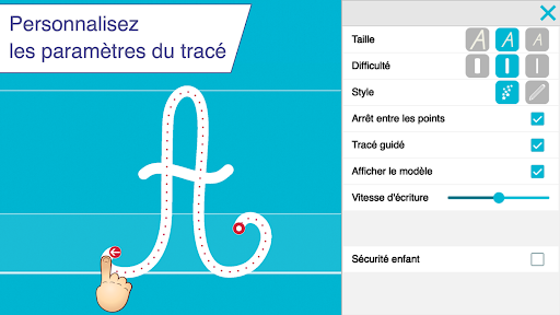 J'écris les lettres en cursive