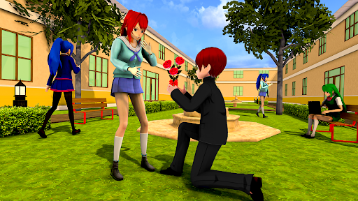 komputer Anime High School Girl Life 24