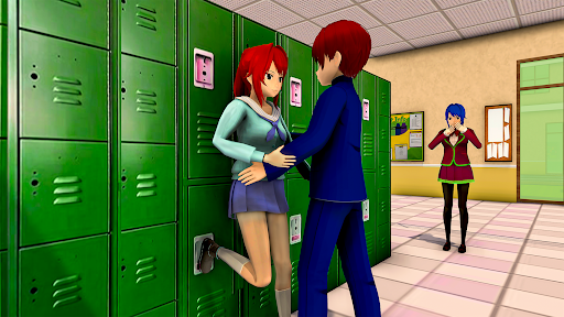 komputer Anime High School Girl Life 24
