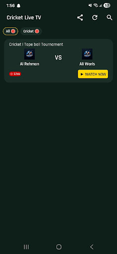 Cricket Live TV Stream HD الحاسوب