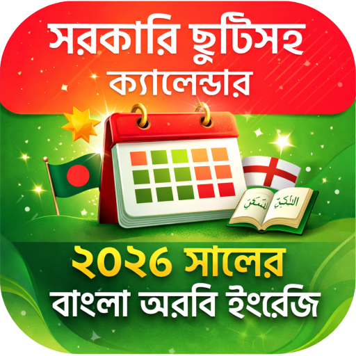 আরবী বাংলা ইংরেজী তারিখ 2026 পিসি