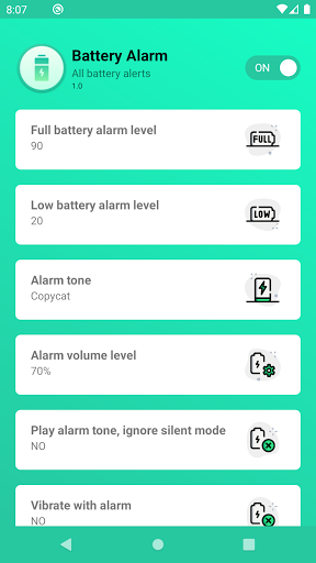 Battery full alarm - low alert پی سی
