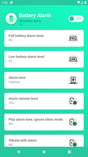 Battery full alarm - low alert پی سی
