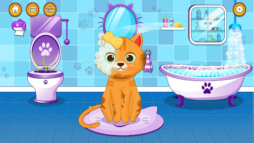 komputer Virtual cat pet care life