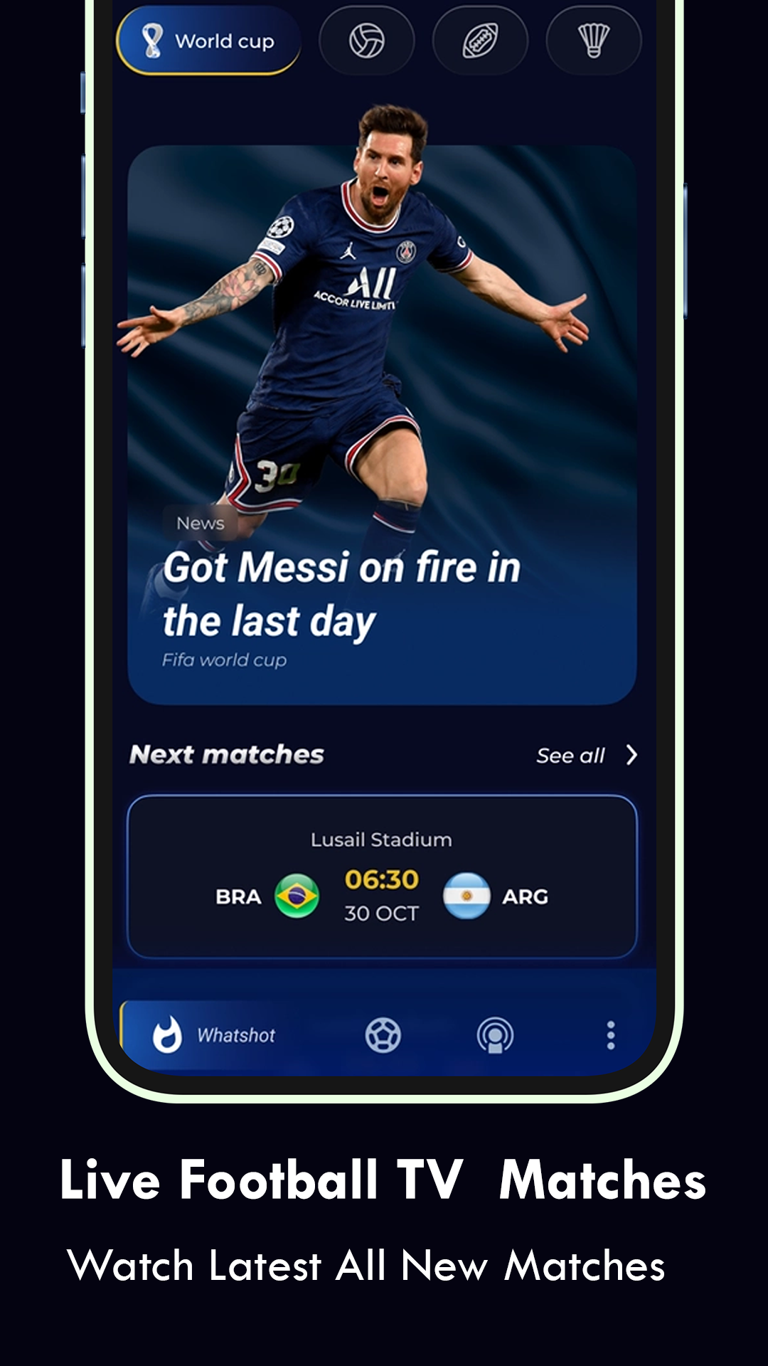 Live Football TV Stream HD الحاسوب