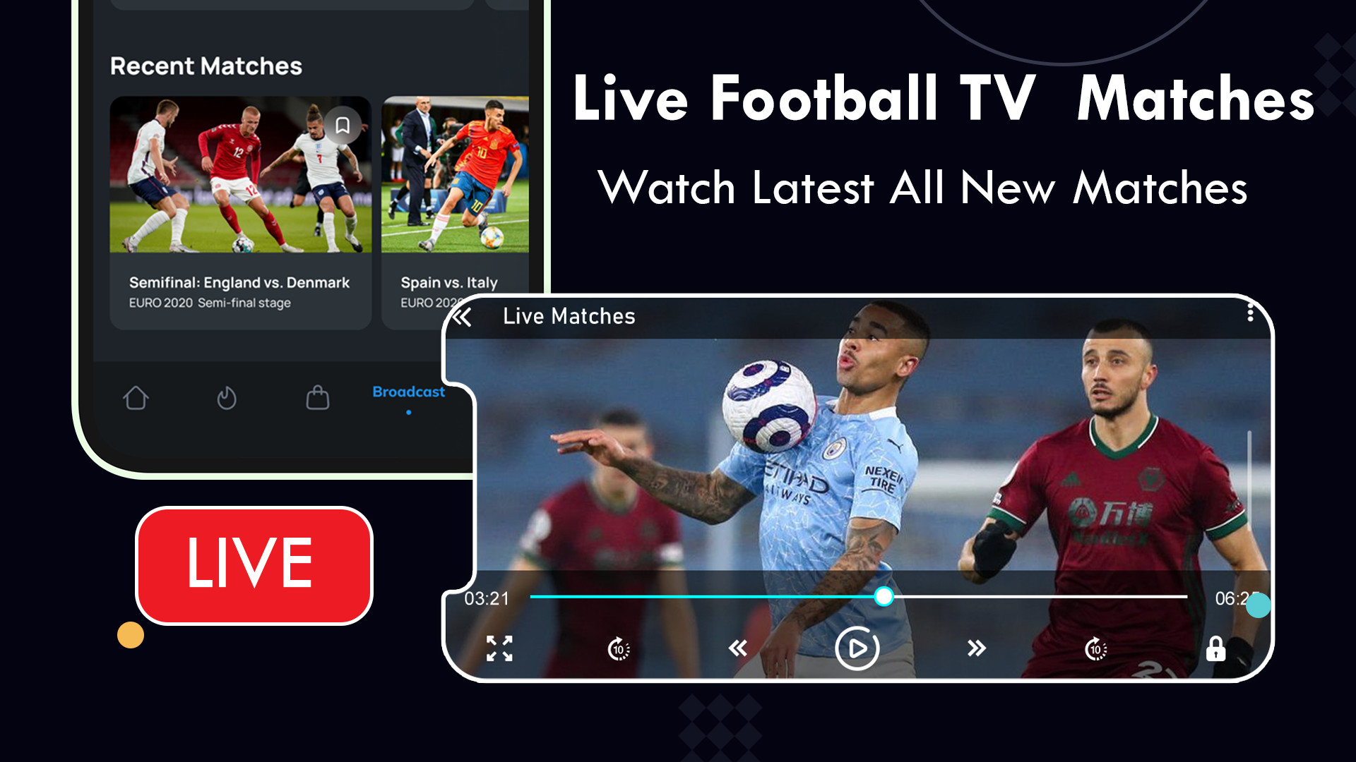 Live Football TV Stream HD الحاسوب