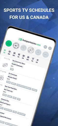 Live Sports On TV - Schedule PC