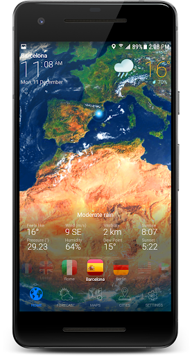 3D EARTH - weather forecast