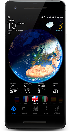 3D EARTH PRO - local forecast