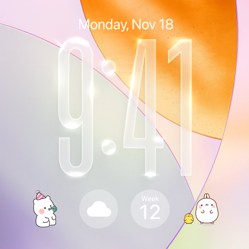 komputer Lock Screen, Widgets - YoLock