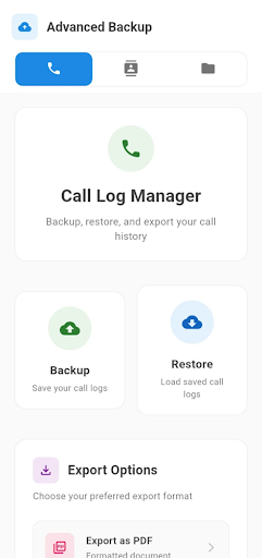 Call Log Backup and Restore PC