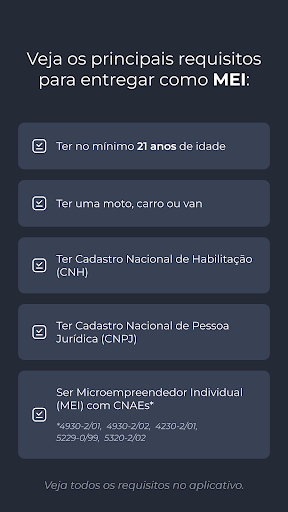 Loggi para entregador para PC