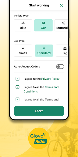 Glovo Rider for Couriers