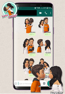 Romantic Love Stickers - WAStickerApps para PC
