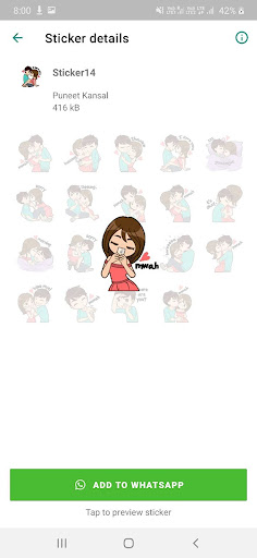 18+ Love Stickers app پی سی