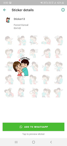 18+ Love Stickers app پی سی