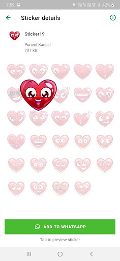 18+ Love Stickers app پی سی