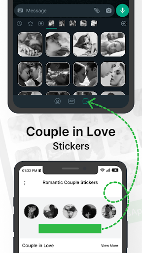 Romantic Kiss Stickers PC