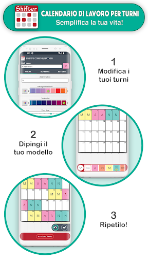Calendario di Lavoro per turni PC