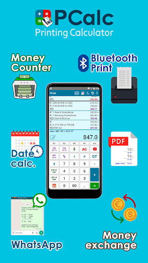 PCalc - मुद्रण कैलकुलेटर PC