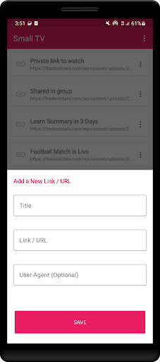 Small TV - Link • URL Player PC