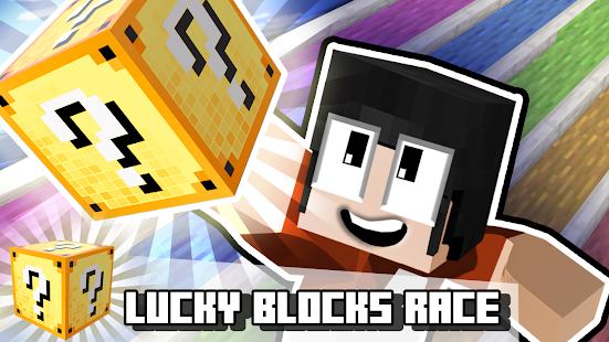 Lucky Block Race Map MCPE PC