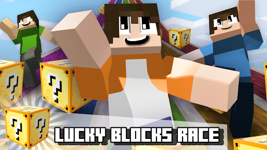 Lucky Block Race Map MCPE PC