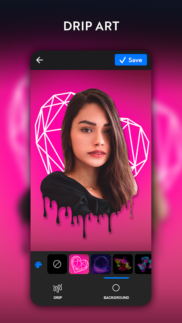 Instasquare Photo Editor: gradient Neon Line Art PC