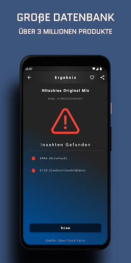 Insekten Lebensmittel Scanner