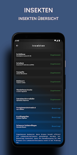 Insekten Lebensmittel Scanner