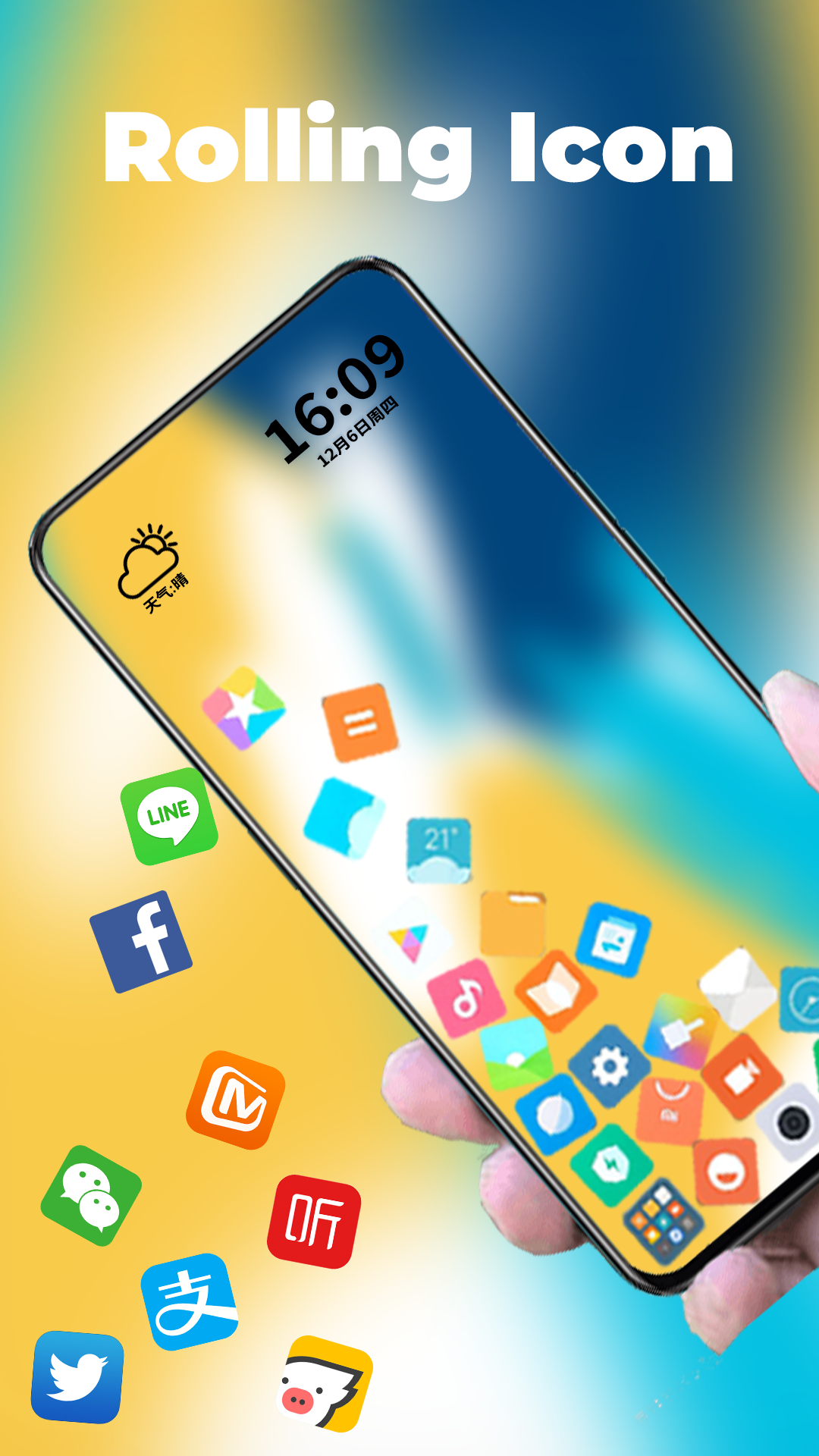 Rolling icons - App and photo icons PC