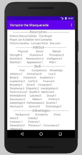 Vampire Charactersheet V20 PC