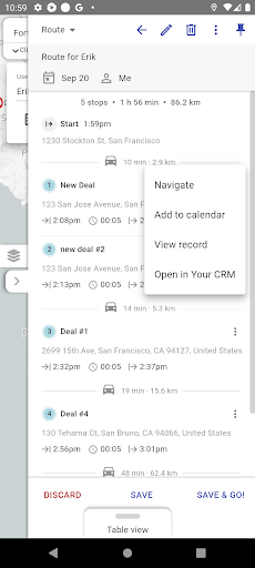 Mapsly: CRM map & routing PC