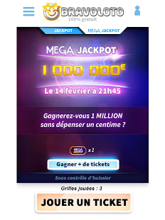 Bravoloto : loterie gratuite à 1M€ PC