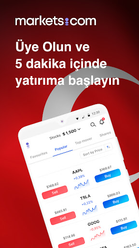 markets.com Yatırım uygulaması