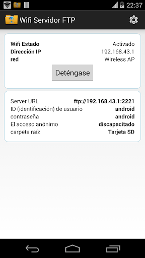 WiFi Pro Servidor FTP PC