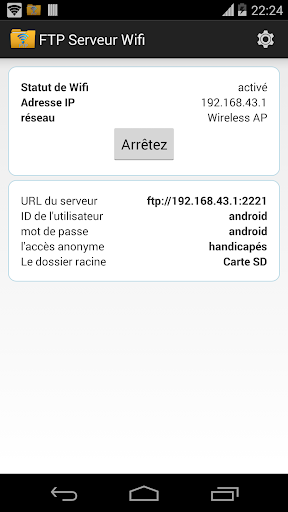 WiFi Pro serveur FTP