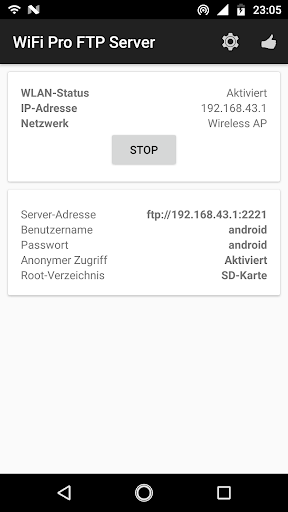 Wi-Fi Pro FTP-Server PC