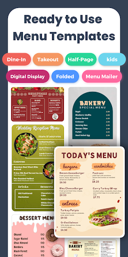 Menu Maker, Menu Templates পিসি