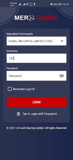 MeroShare الحاسوب