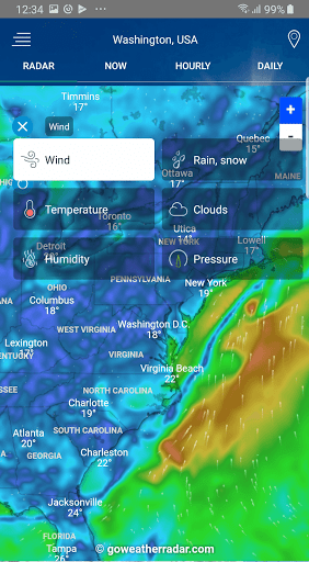 Weather Radar - Windy, rain ra پی سی