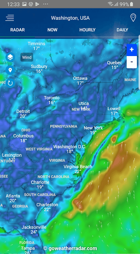 Weather Radar - Windy, rain ra پی سی