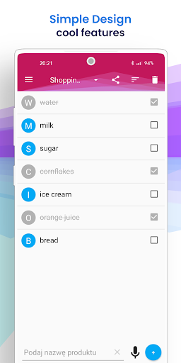 Simple shopping list PC