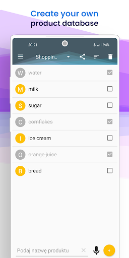Simple shopping list PC