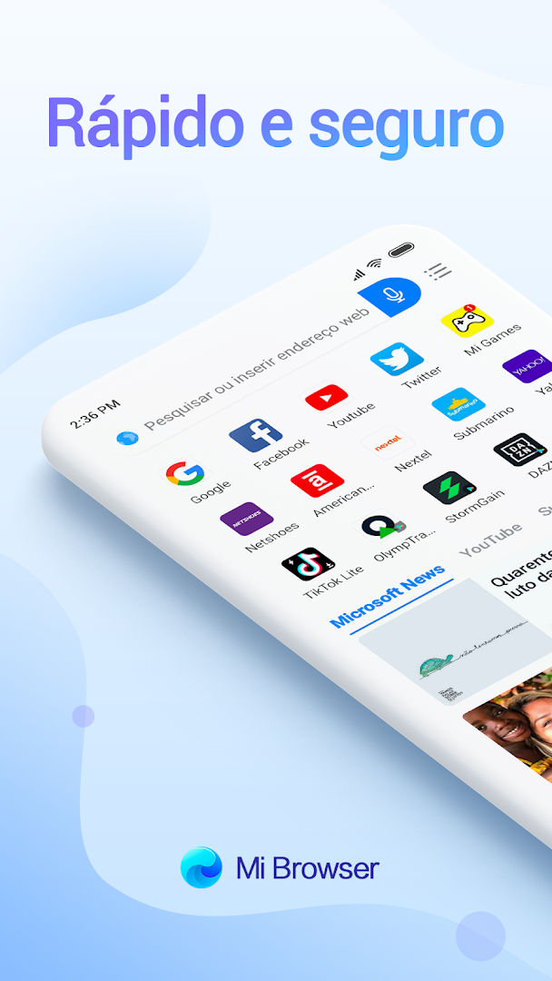 Navegador Mi - Navegação rápida e segura para PC