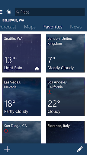 komputer MSN Weather - Forecast & Maps