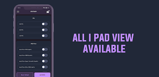 GFXTOOY IPAD VIEW & 120 FPS الحاسوب